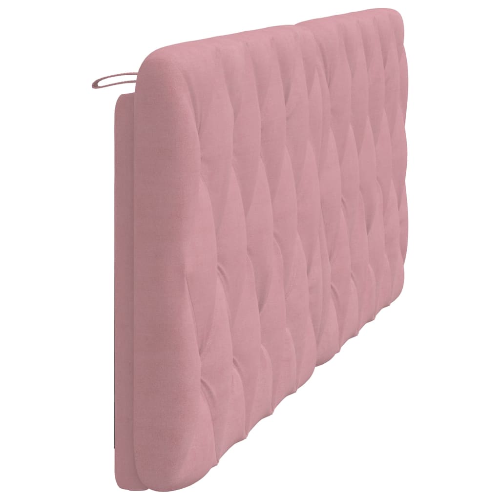 Coussin de tête de lit rose 200 cm velours - XIOS