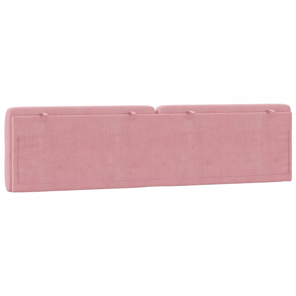 Coussin de tête de lit rose 200 cm velours - XIOS
