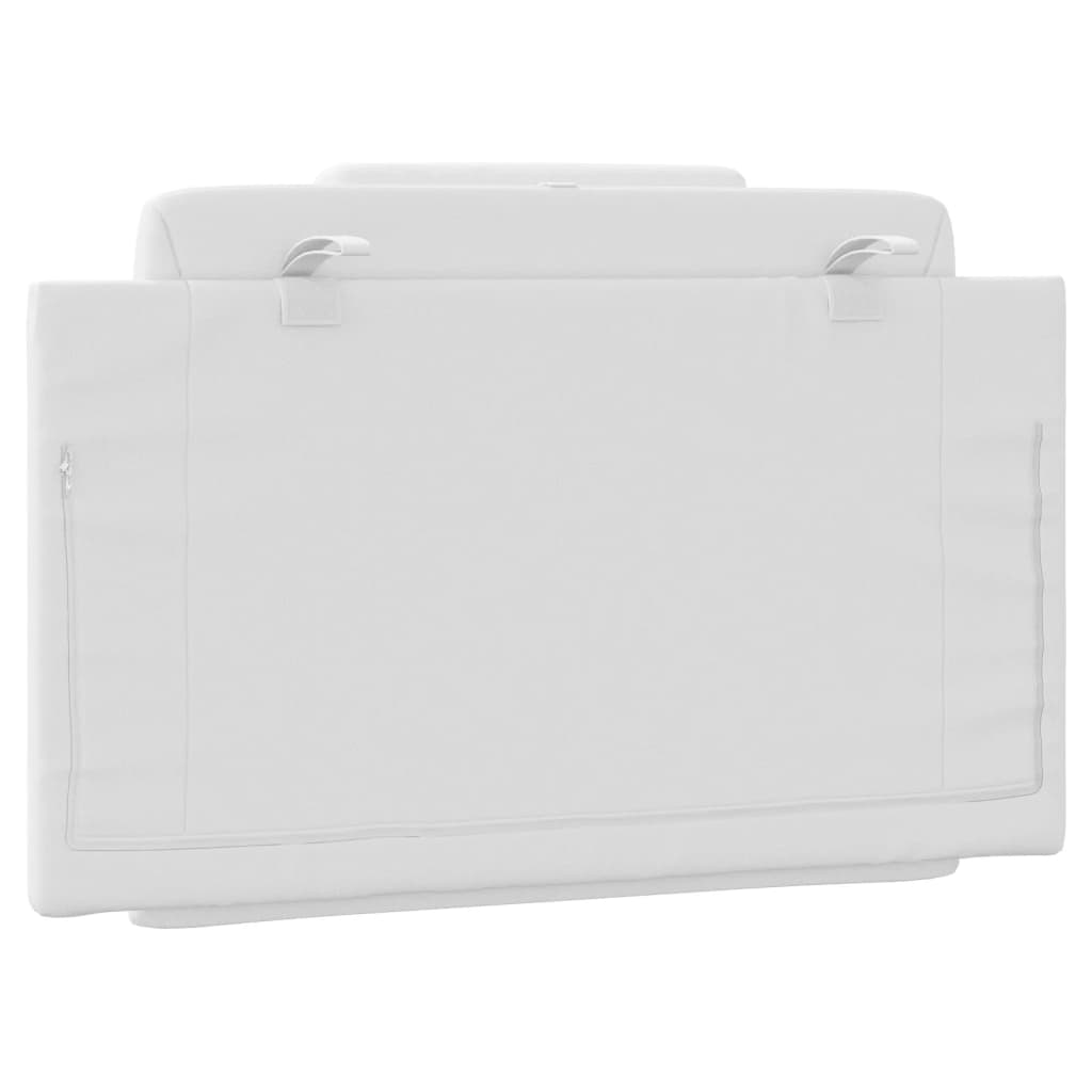 Coussin de tête de lit blanc 80 cm similicuir - XIOS