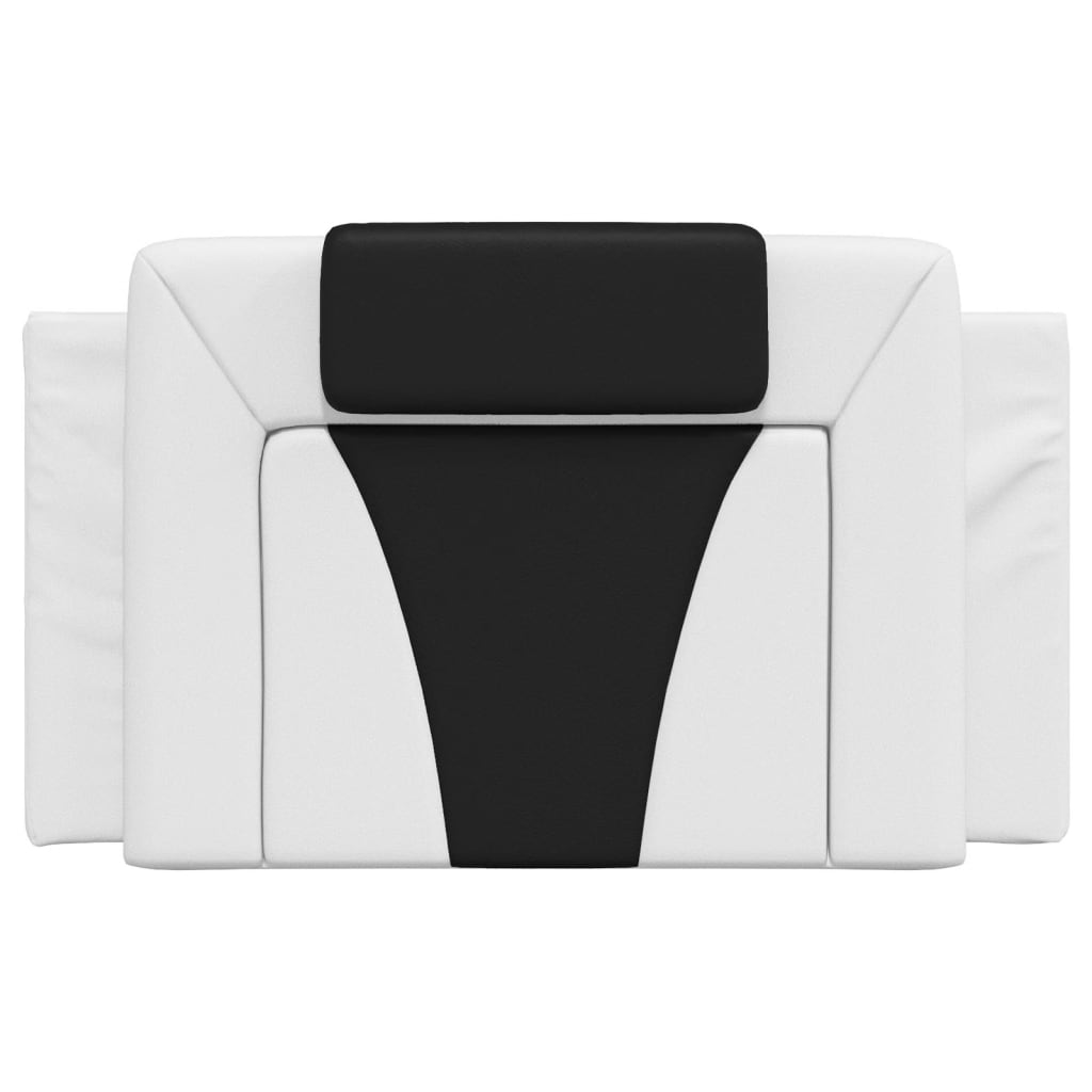 Coussin de tête de lit Viana noir et blanc 80 cm similicuir - XIOS