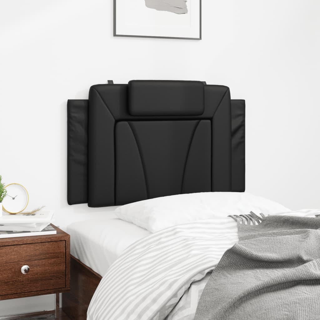 Coussin de tête de lit noir 90 cm similicuir - XIOS