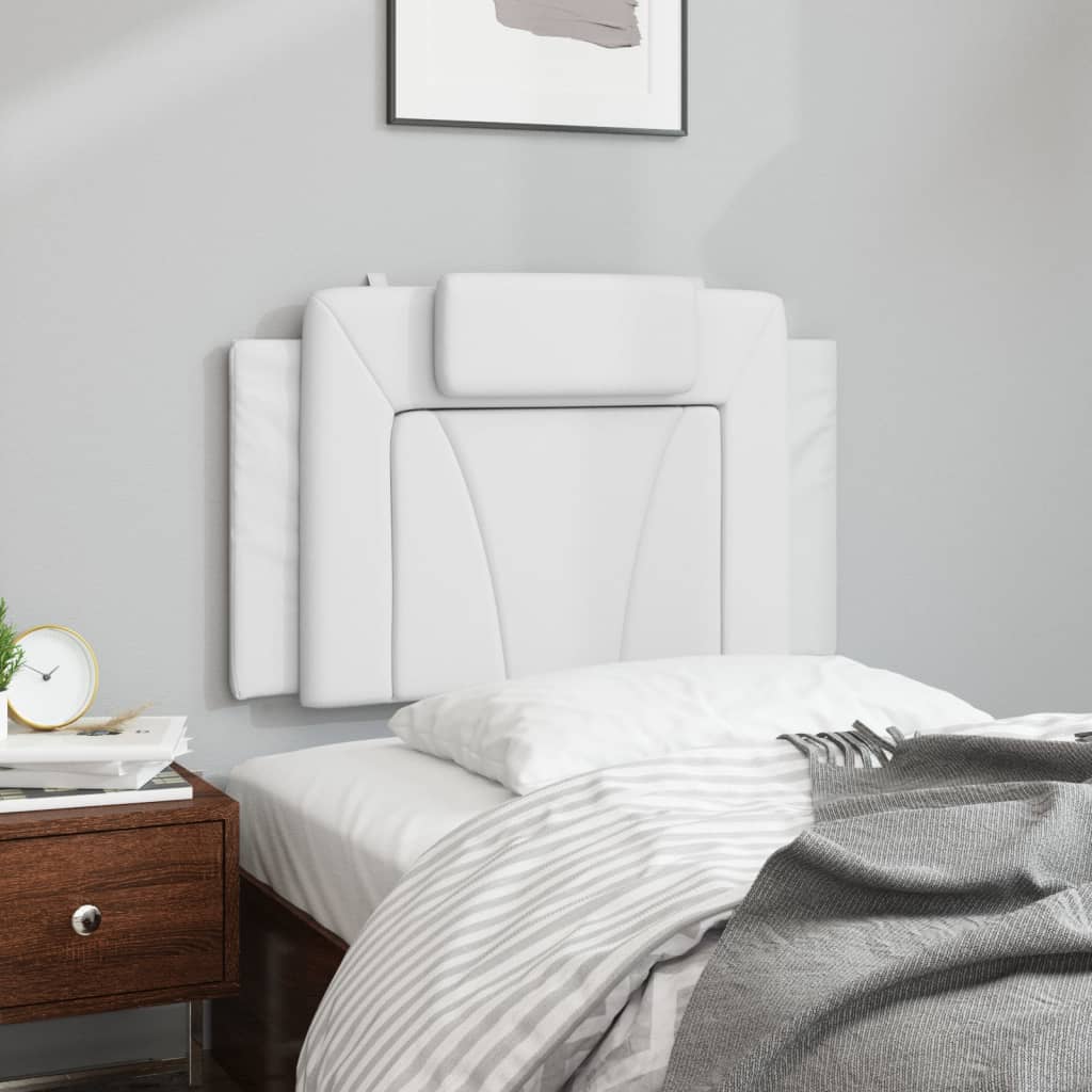 Coussin de tête de lit blanc 90 cm similicuir - XIOS