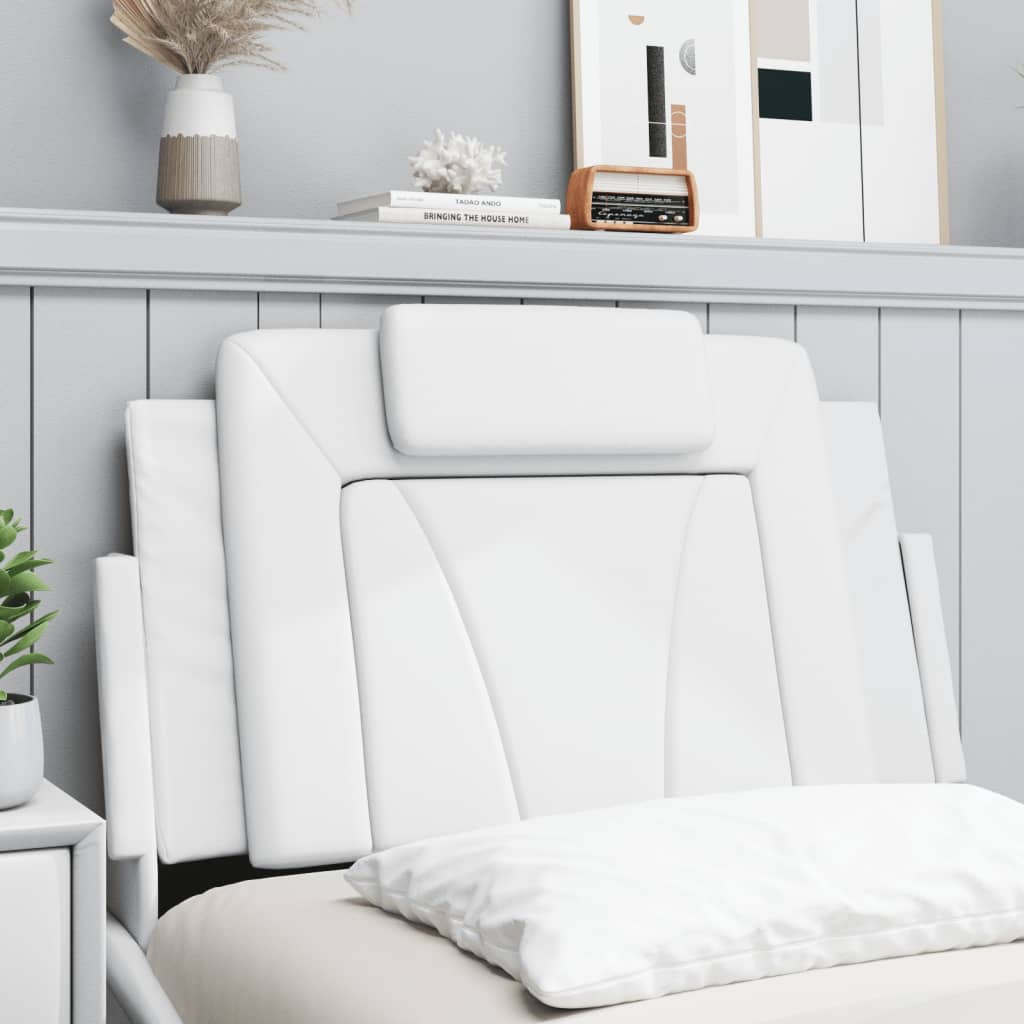 Coussin de tête de lit blanc 90 cm similicuir - XIOS