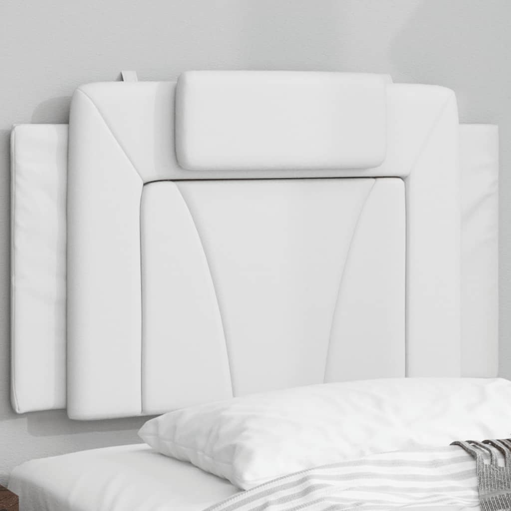 Coussin de tête de lit blanc 90 cm similicuir - XIOS