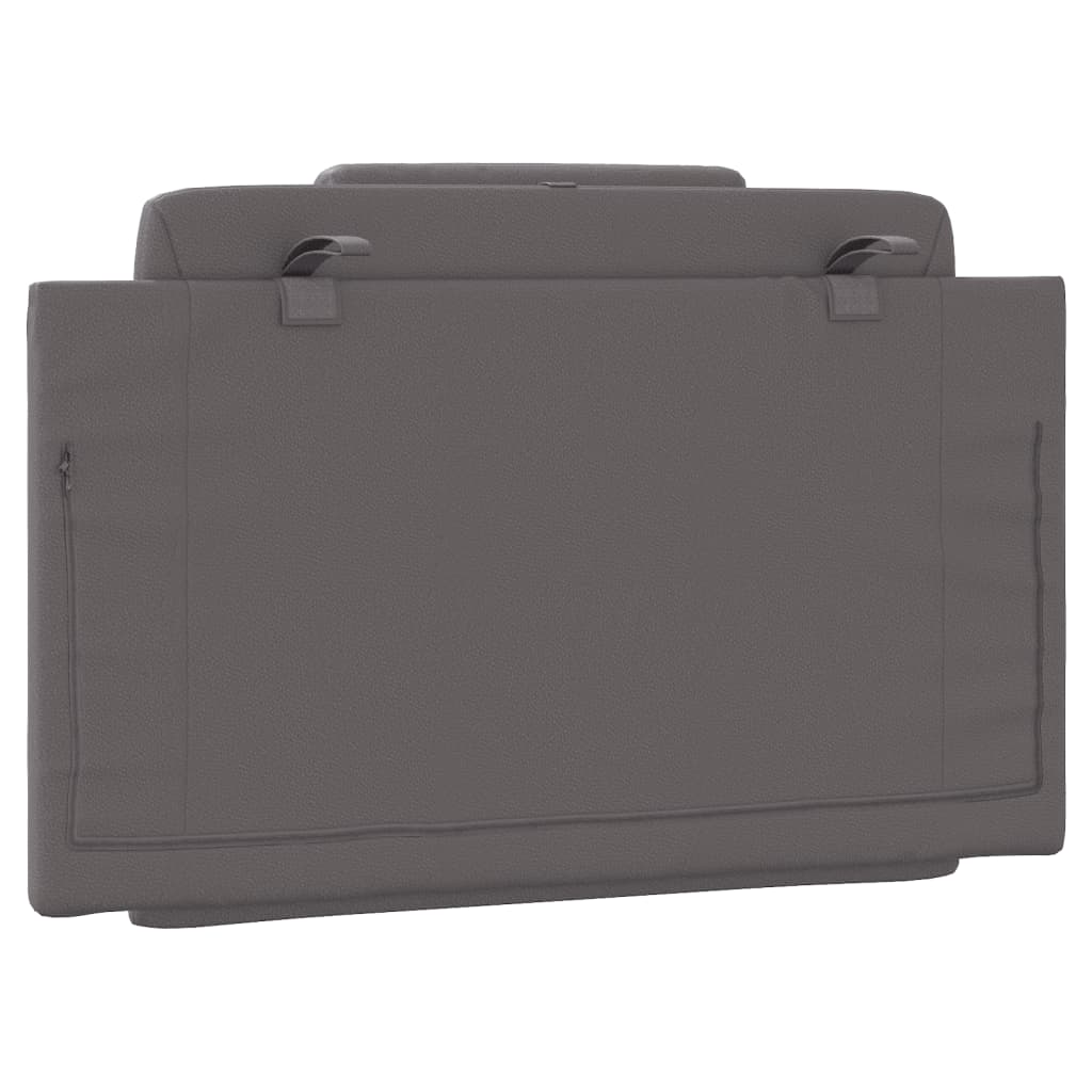 Coussin de tête de lit Viana gris 90 cm similicuir - XIOS