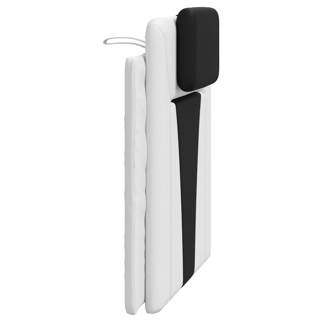 Coussin de tête de lit noir et blanc 90 cm similicuir - XIOS