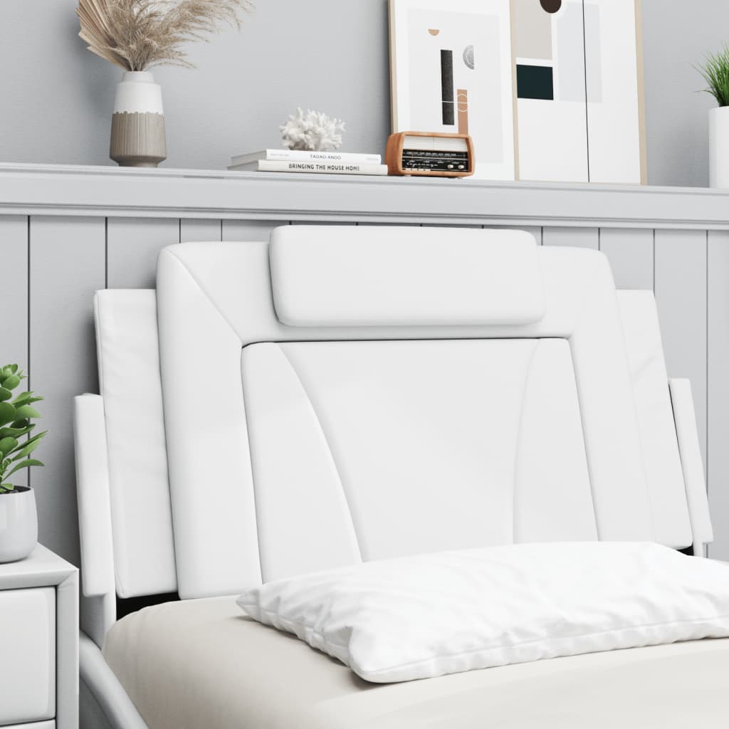 Coussin de tête de lit blanc 100 cm similicuir - XIOS