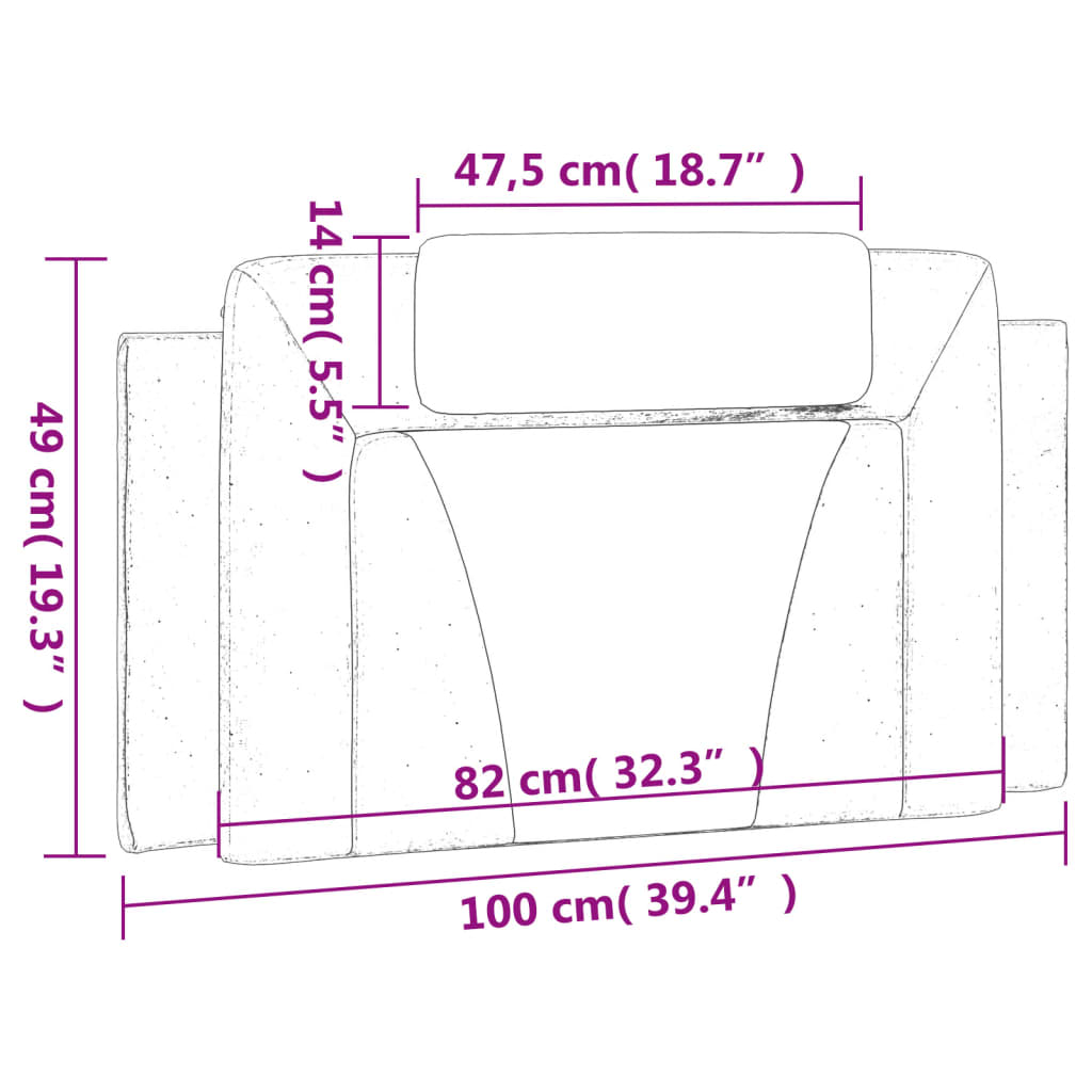 Coussin de tête de lit blanc 100 cm similicuir - XIOS