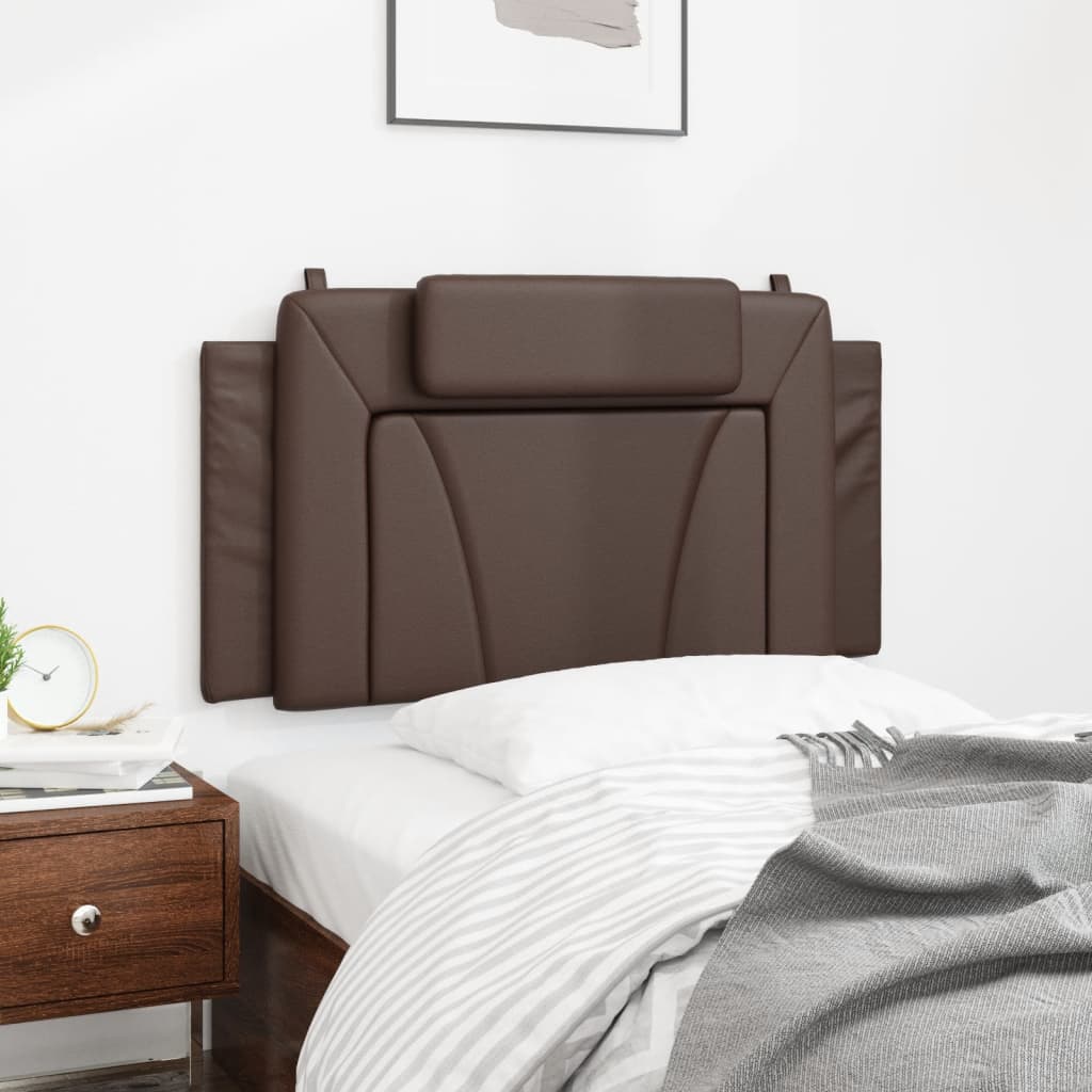 Coussin de tête de lit marron 100 cm similicuir - XIOS