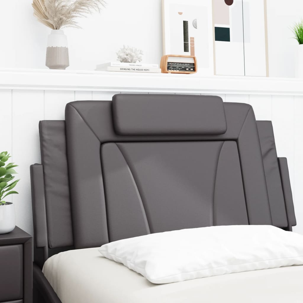 Coussin de tête de lit Viana gris 100 cm similicuir - XIOS