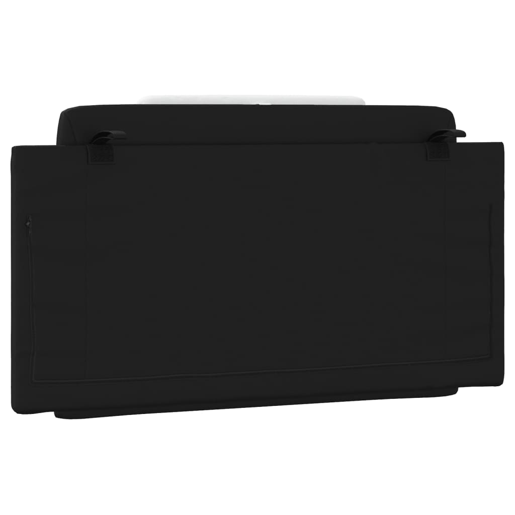 Coussin de tête de lit noir et blanc 100 cm similicuir - XIOS