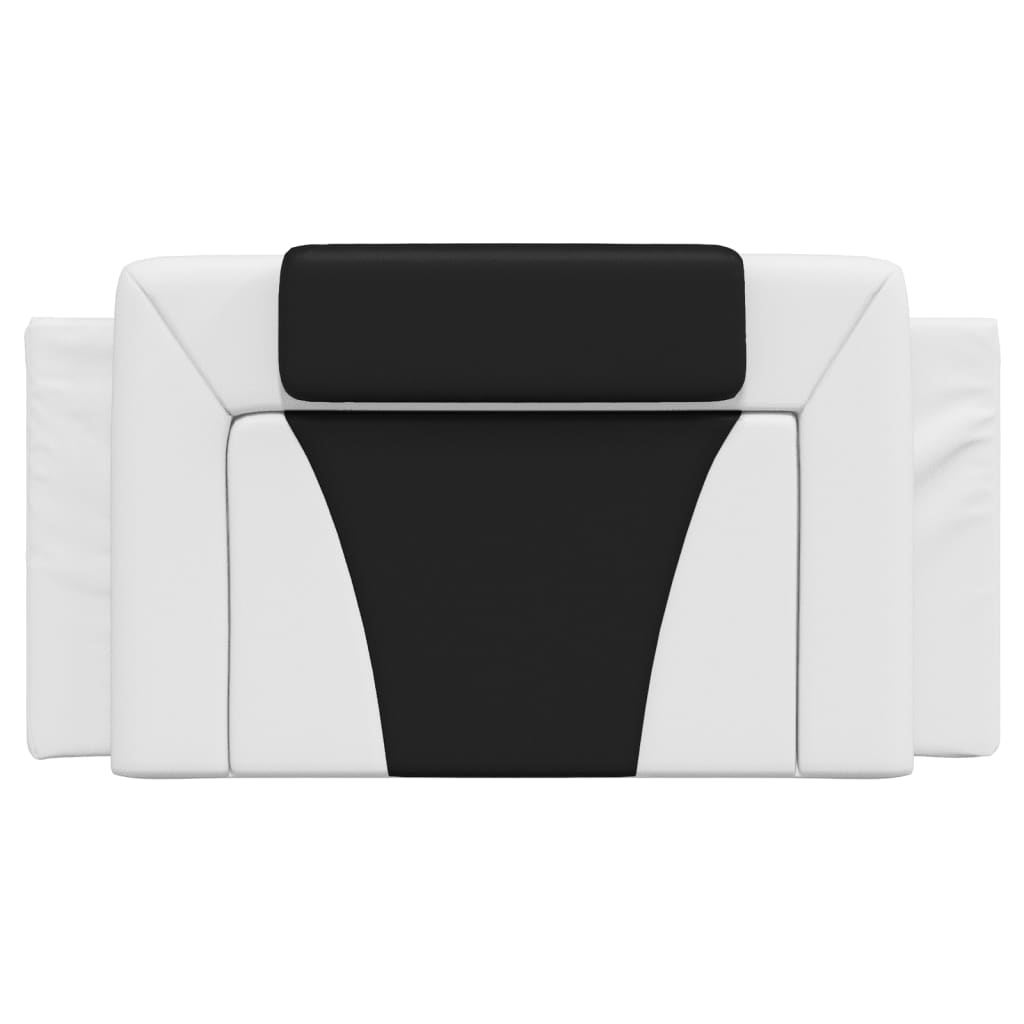 Coussin de tête de lit noir et blanc 100 cm similicuir - XIOS