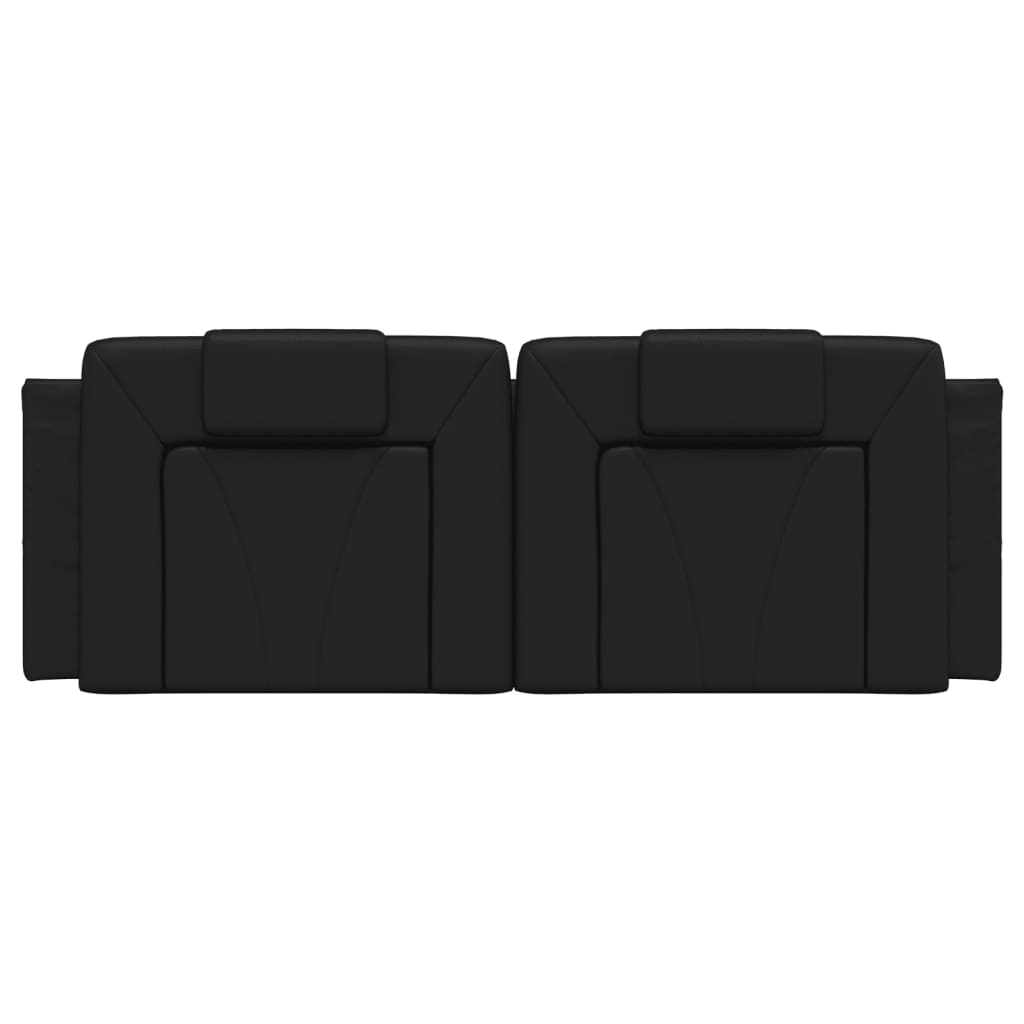 Coussin de tête de lit noir 120 cm similicuir - XIOS
