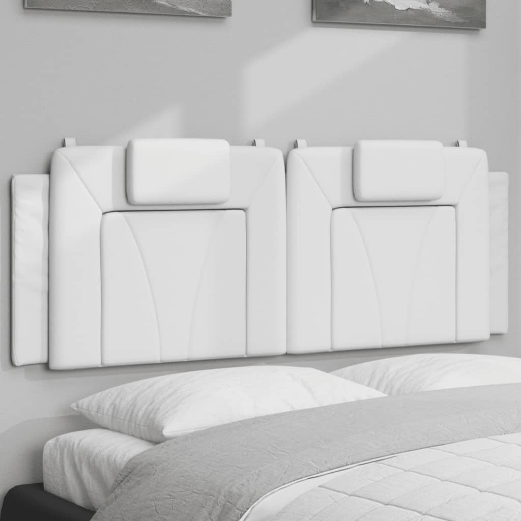 Coussin de tête de lit blanc 120 cm similicuir - XIOS