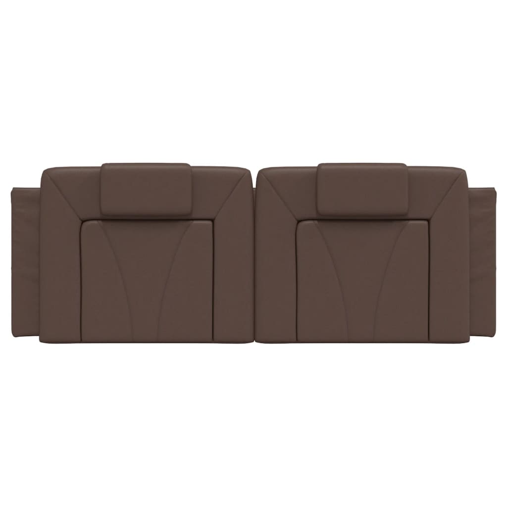 Coussin de tête de lit Viana marron 120 cm similicuir - XIOS