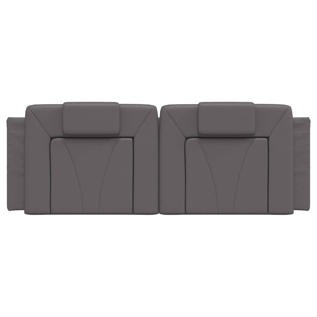 Coussin de tête de lit gris 120 cm similicuir - XIOS