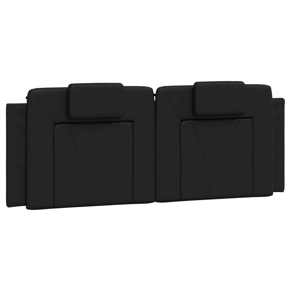 Coussin de tête de lit noir 140 cm similicuir - XIOS