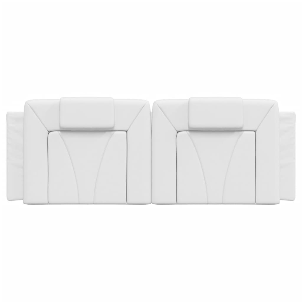 Coussin de tête de lit blanc 140 cm similicuir - XIOS