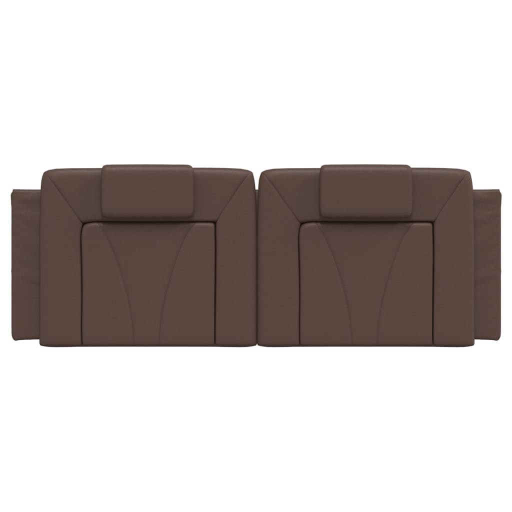 Coussin de tête de lit marron 140 cm similicuir - XIOS