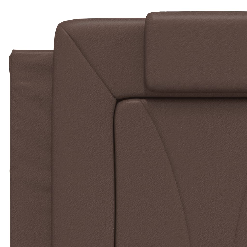 Coussin de tête de lit marron 140 cm similicuir - XIOS