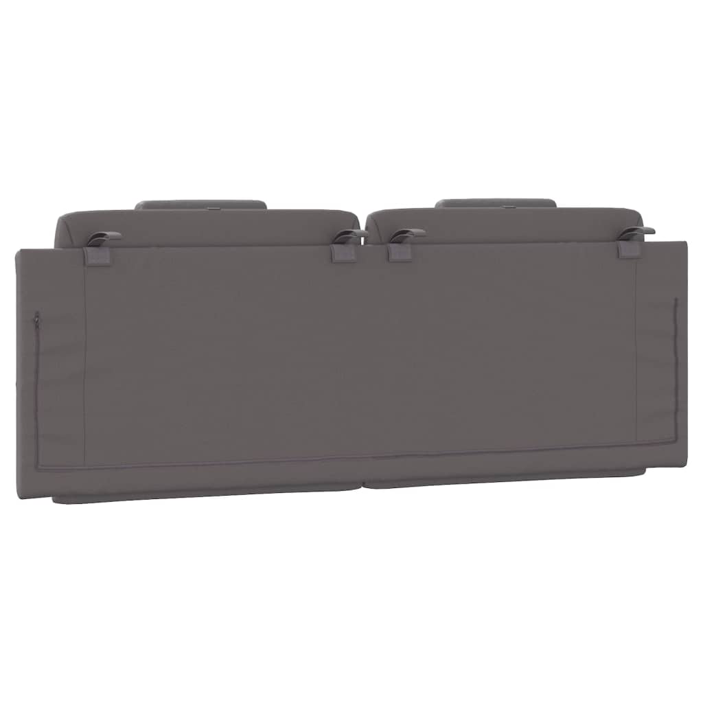 Coussin de tête de lit gris 140 cm similicuir - XIOS