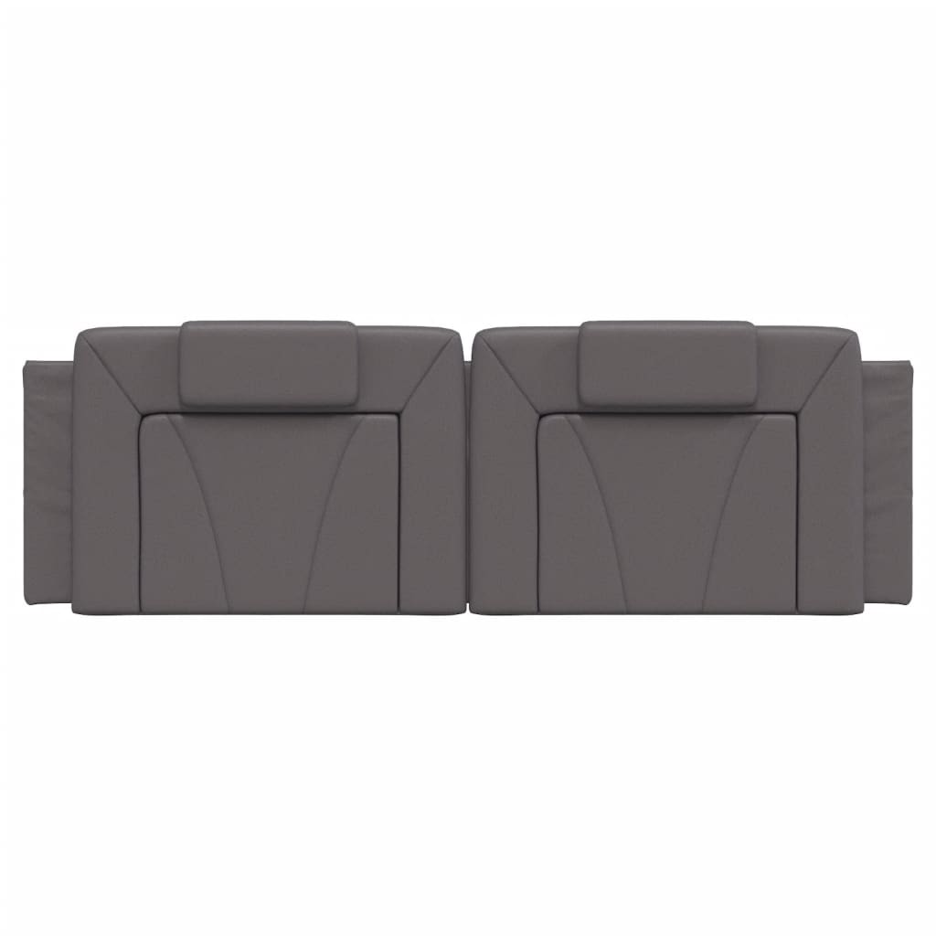 Coussin de tête de lit gris 160 cm similicuir - XIOS