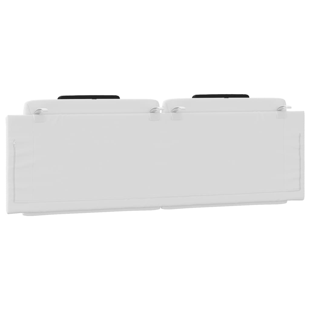 Coussin de tête de lit blanc et noir 160 cm similicuir - XIOS