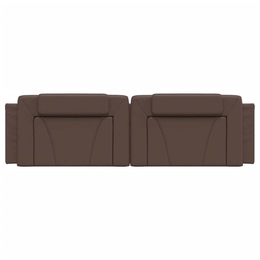 Coussin de tête de lit marron 180 cm similicuir - XIOS