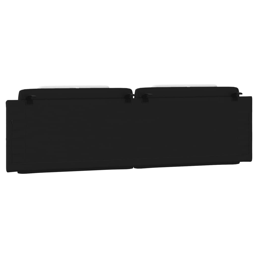 Coussin de tête de lit noir et blanc 180 cm similicuir - XIOS