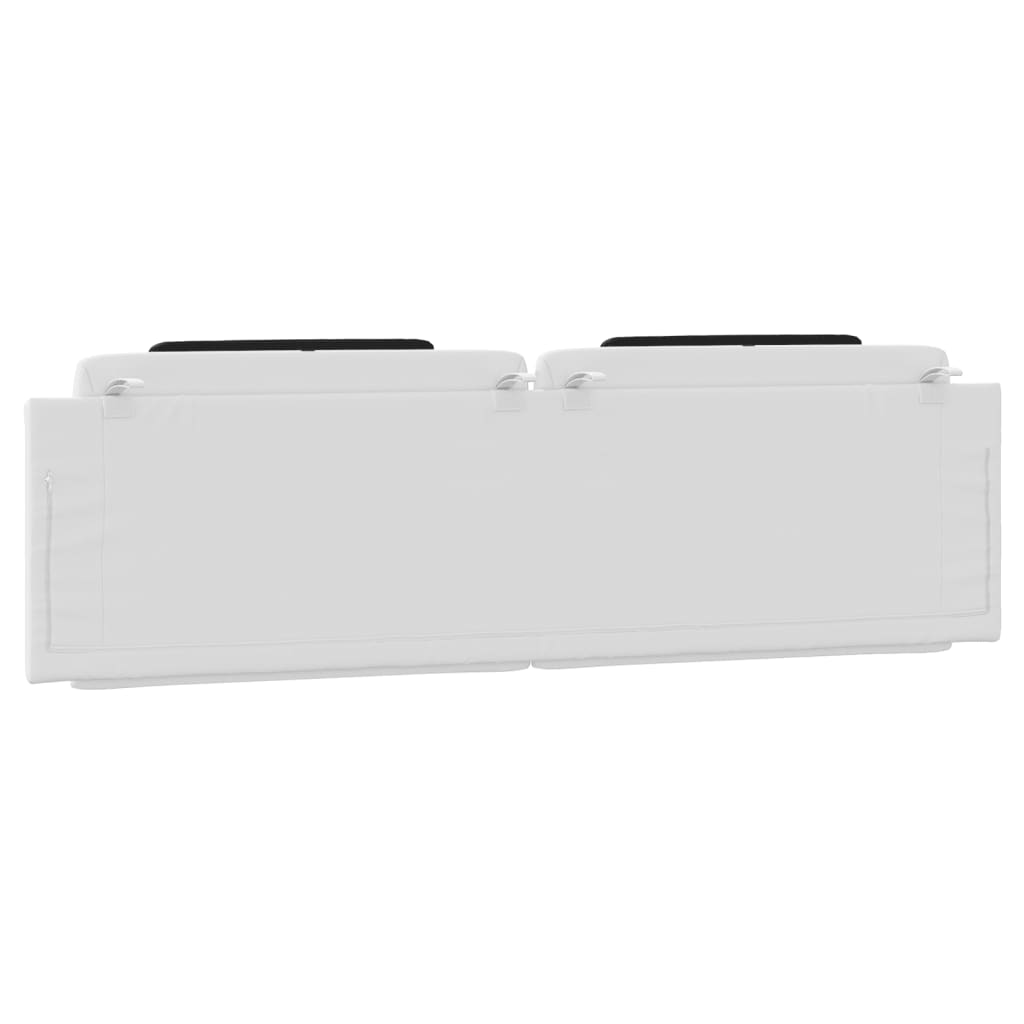 Coussin de tête de lit blanc et noir 180 cm similicuir - XIOS