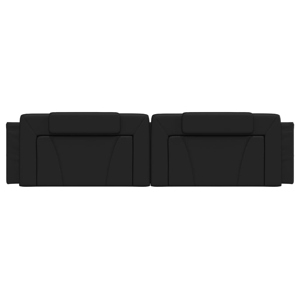 Coussin de tête de lit noir 200 cm similicuir - XIOS