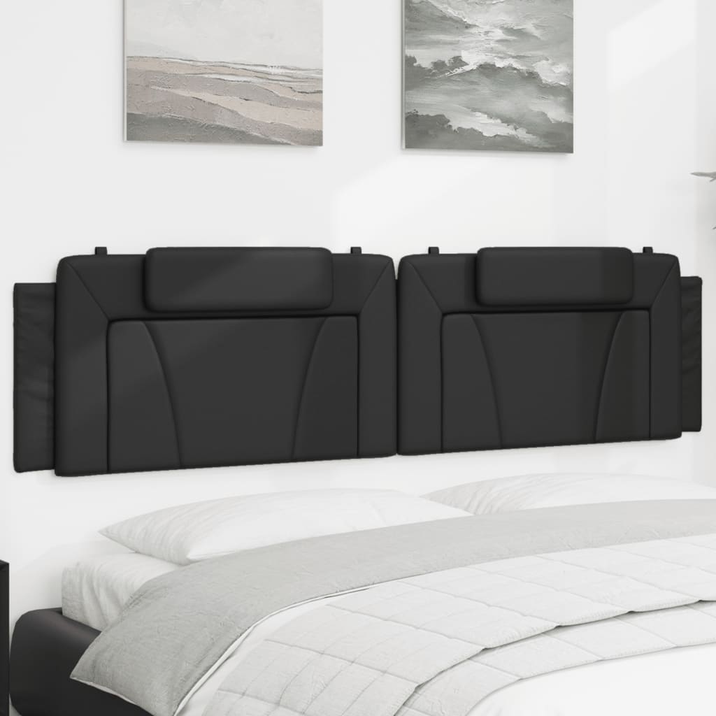 Coussin de tête de lit noir 200 cm similicuir - XIOS