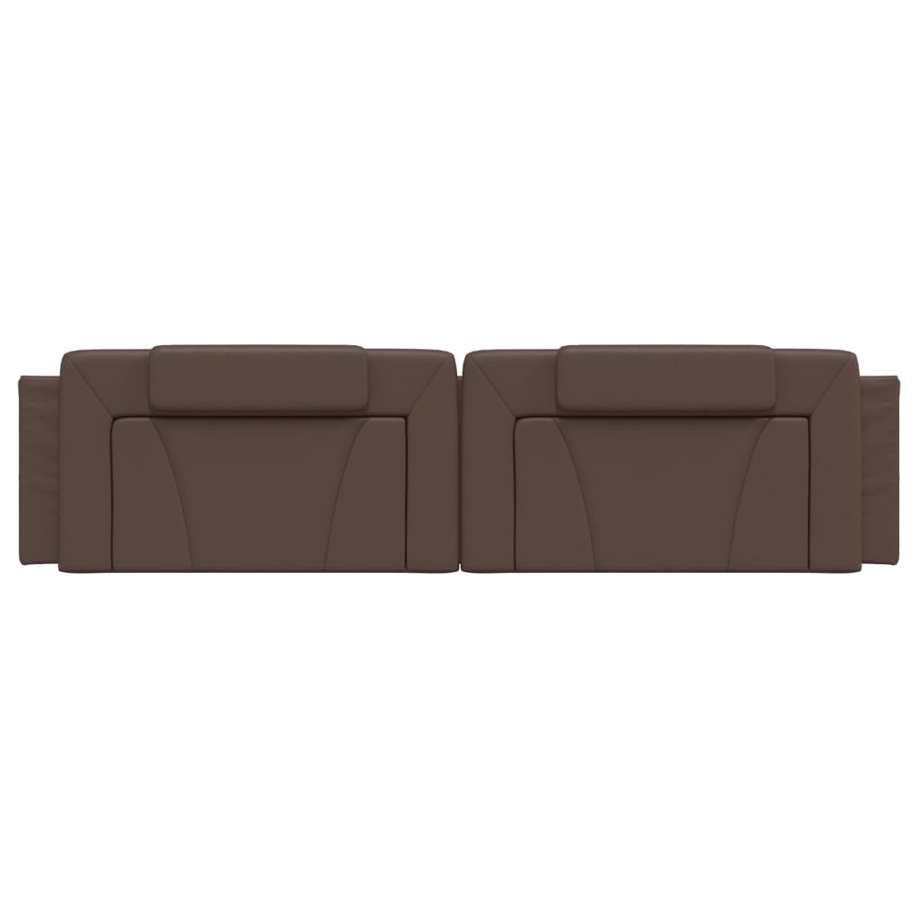 Coussin de tête de lit marron 200 cm similicuir - XIOS