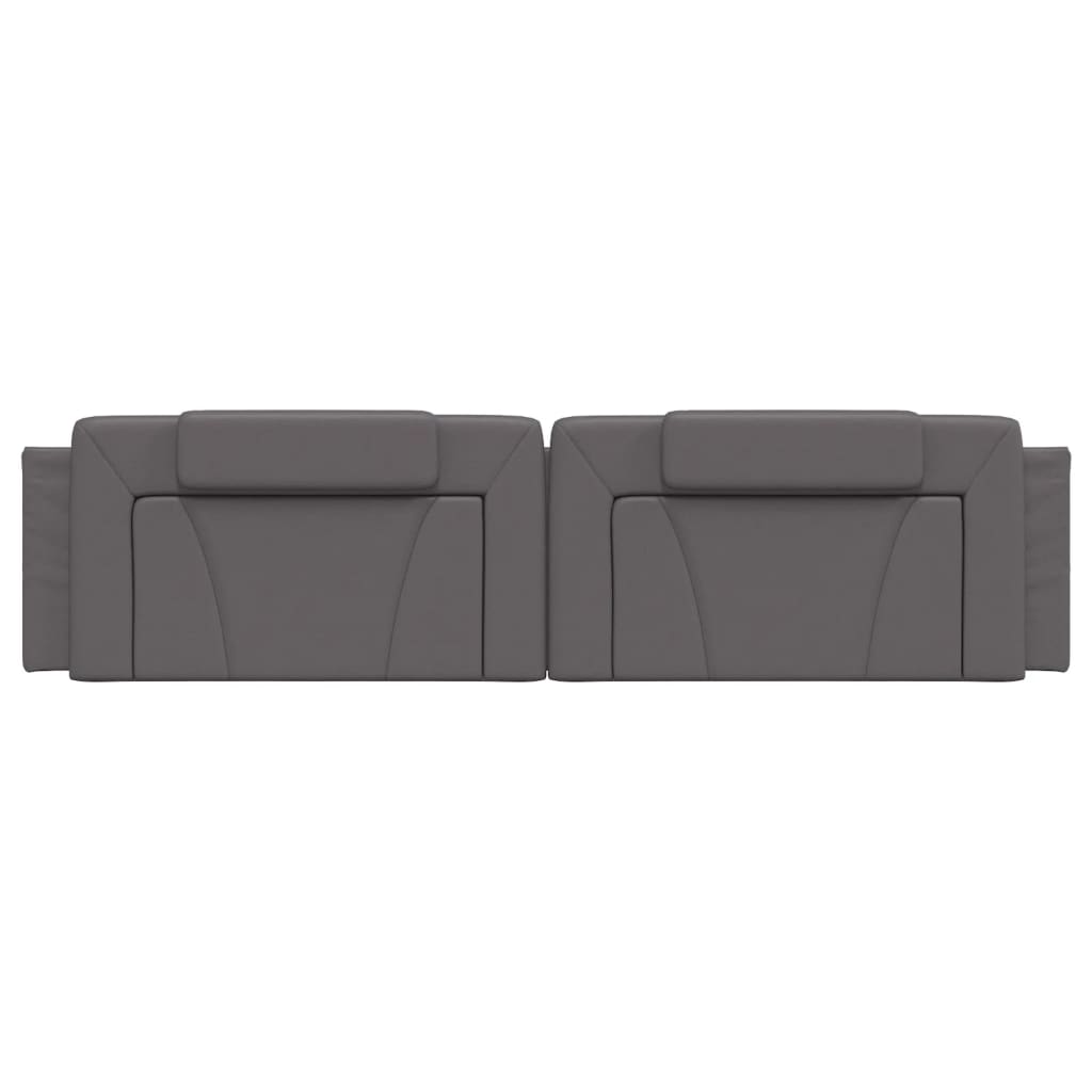Coussin de tête de lit gris 200 cm similicuir - XIOS