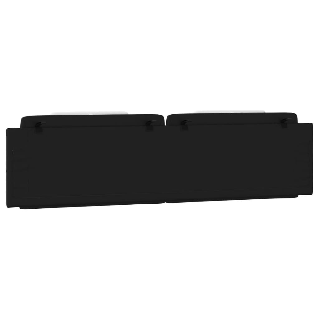 Coussin de tête de lit noir et blanc 200 cm similicuir - XIOS