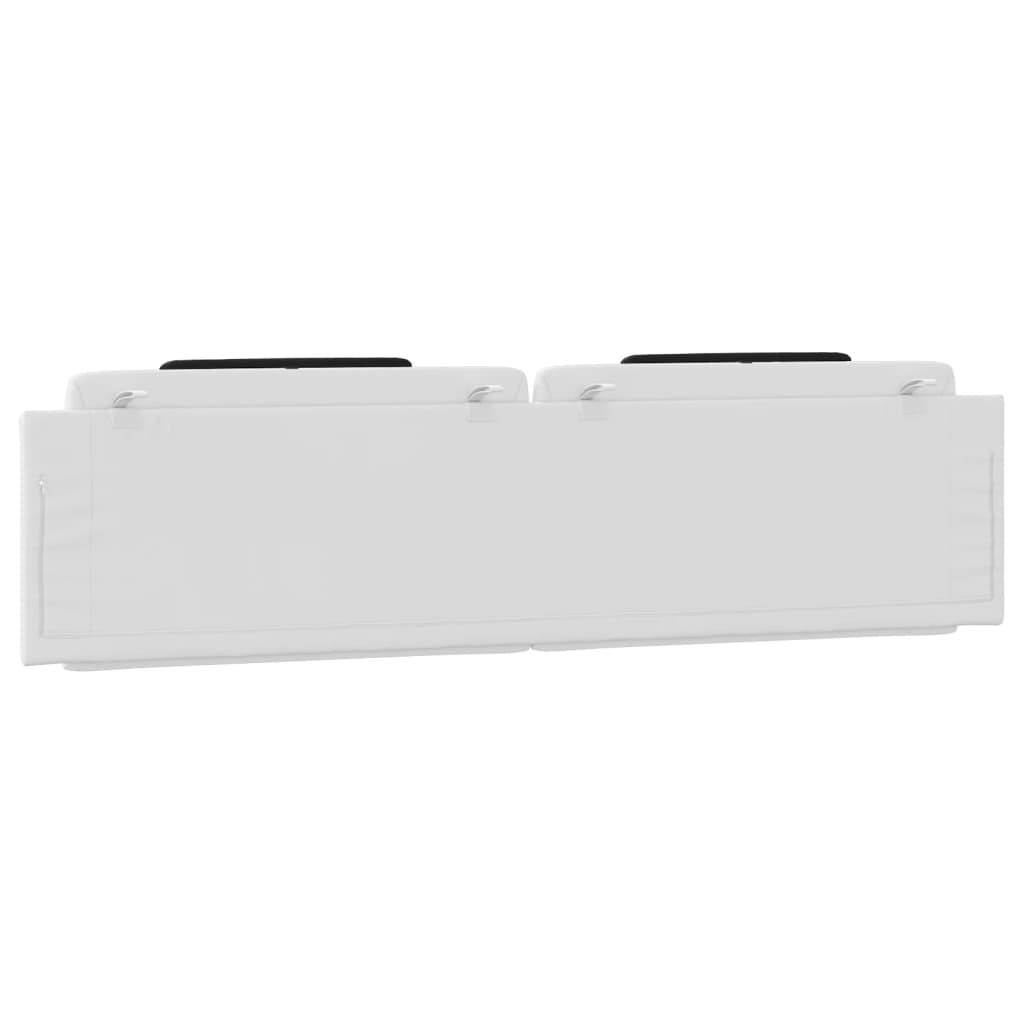 Coussin de tête de lit noir et blanc 200 cm similicuir - XIOS