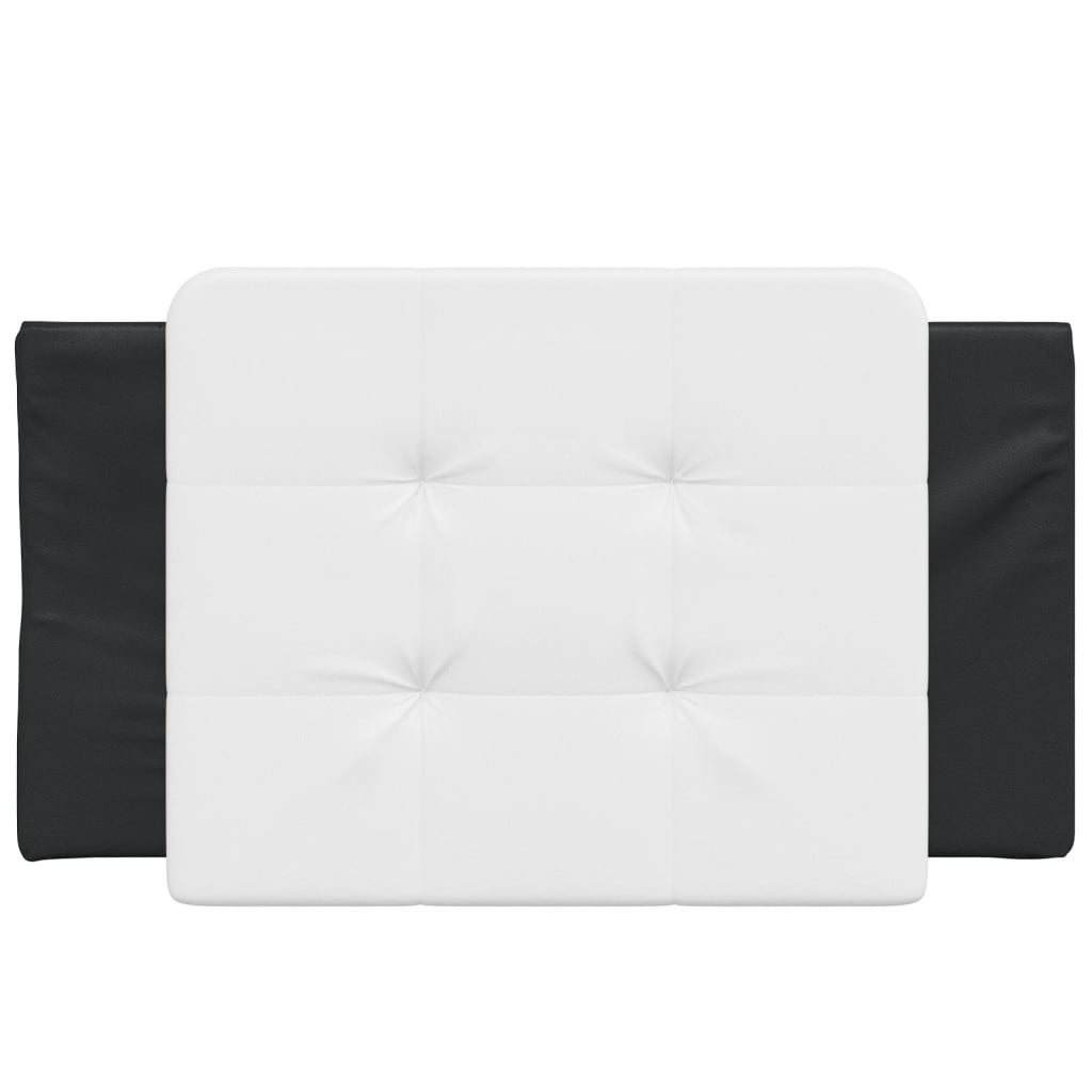 Coussin de tête de lit Zadar noir et blanc 80 cm similicuir - XIOS