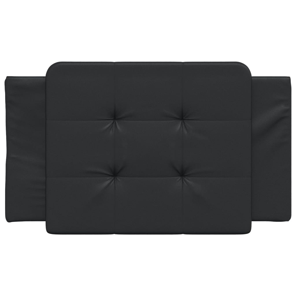 Coussin de tête de lit noir 90 cm similicuir - XIOS