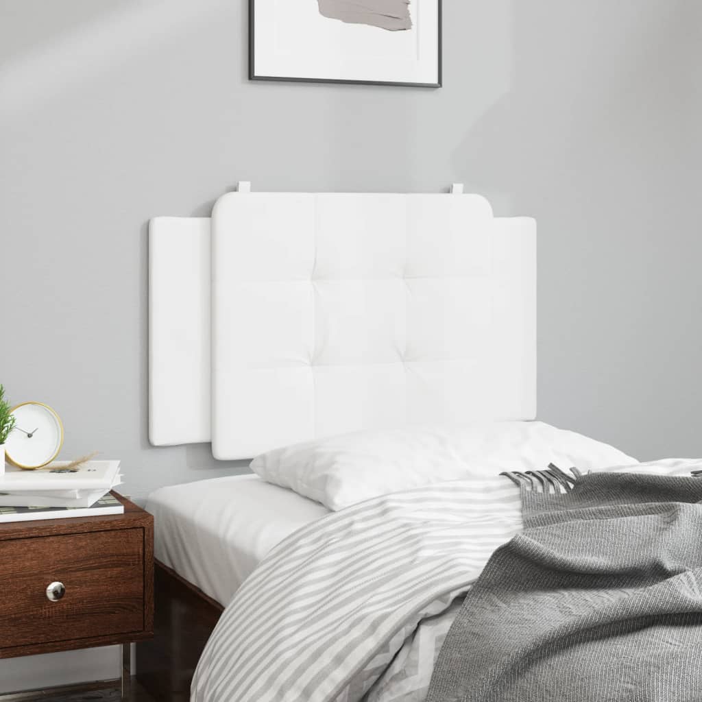 Coussin de tête de lit blanc 90 cm similicuir - XIOS