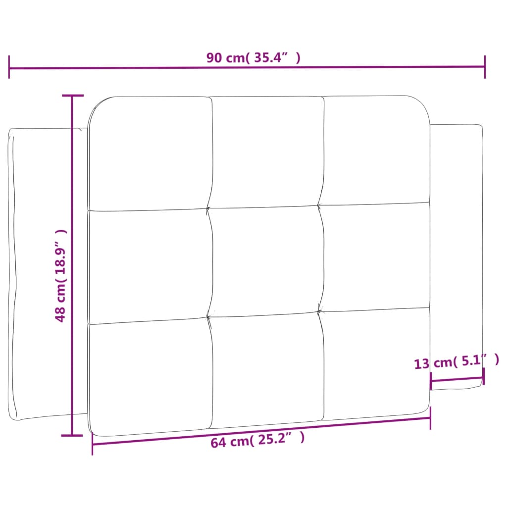 Coussin de tête de lit blanc 90 cm similicuir - XIOS
