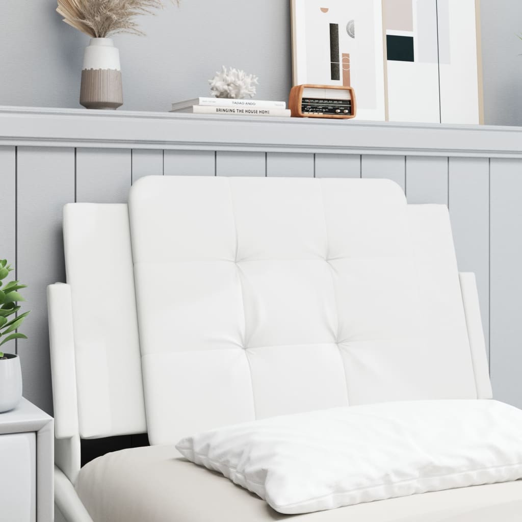 Coussin de tête de lit blanc 90 cm similicuir - XIOS