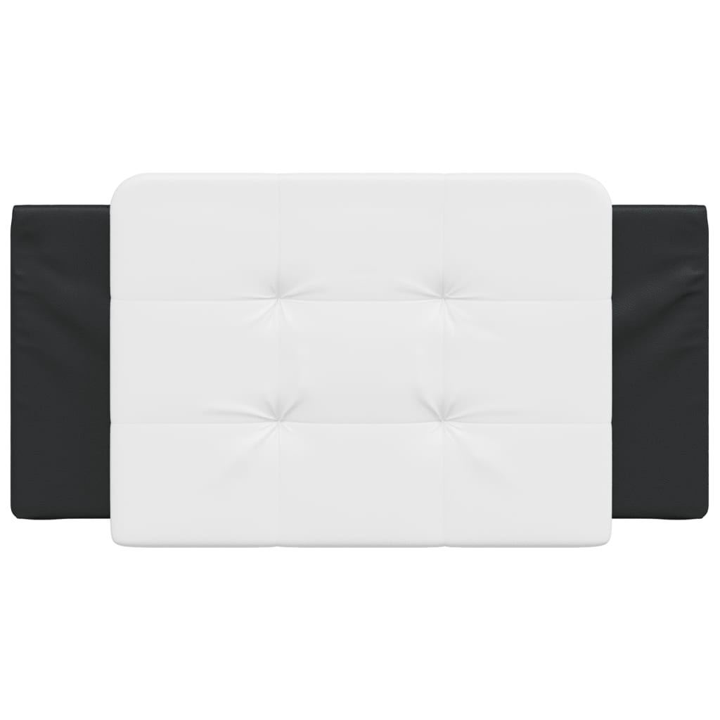Coussin de tête de lit Zadar noir et blanc 100 cm similicuir - XIOS