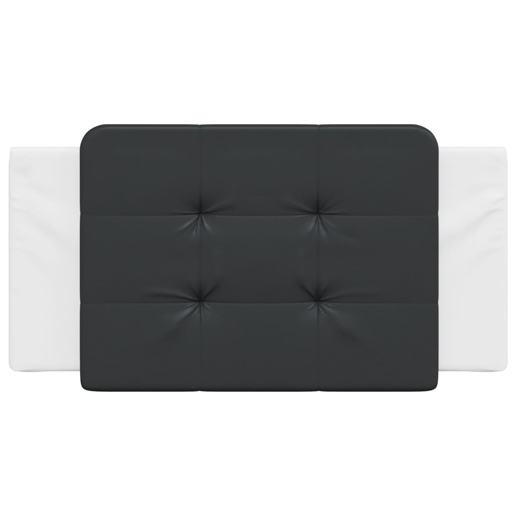 Coussin de tête de lit noir et blanc 100 cm similicuir - XIOS