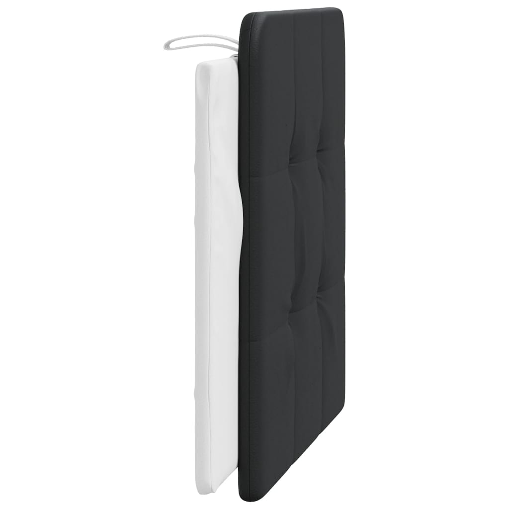 Coussin de tête de lit noir et blanc 100 cm similicuir - XIOS
