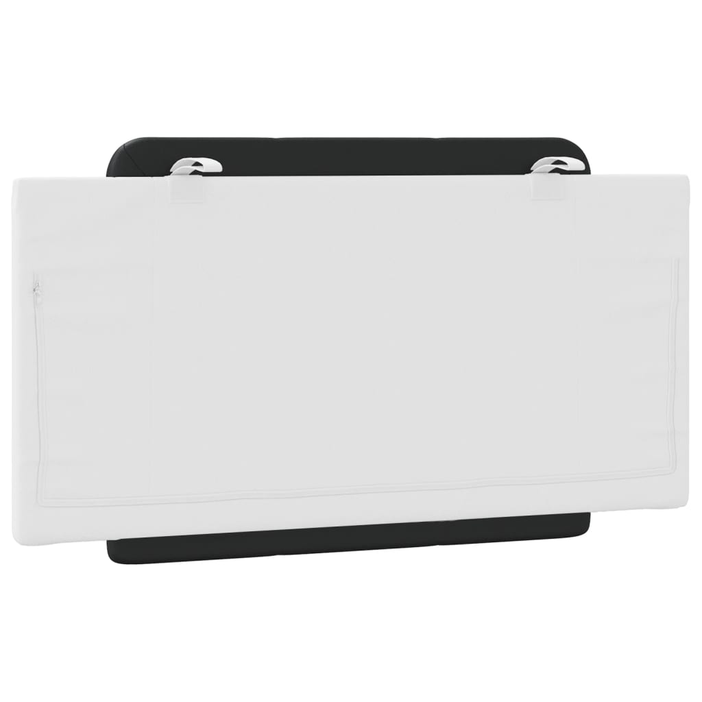 Coussin de tête de lit noir et blanc 100 cm similicuir - XIOS