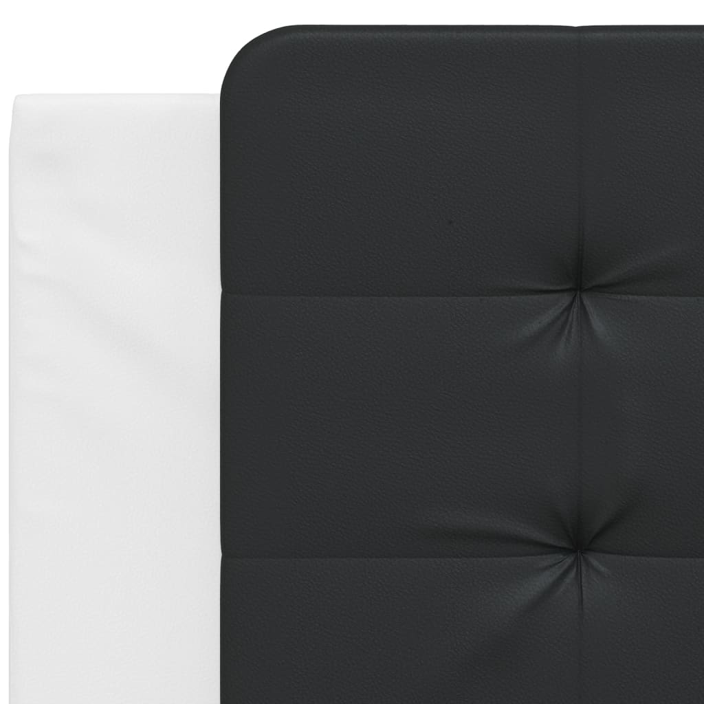 Coussin de tête de lit noir et blanc 100 cm similicuir - XIOS