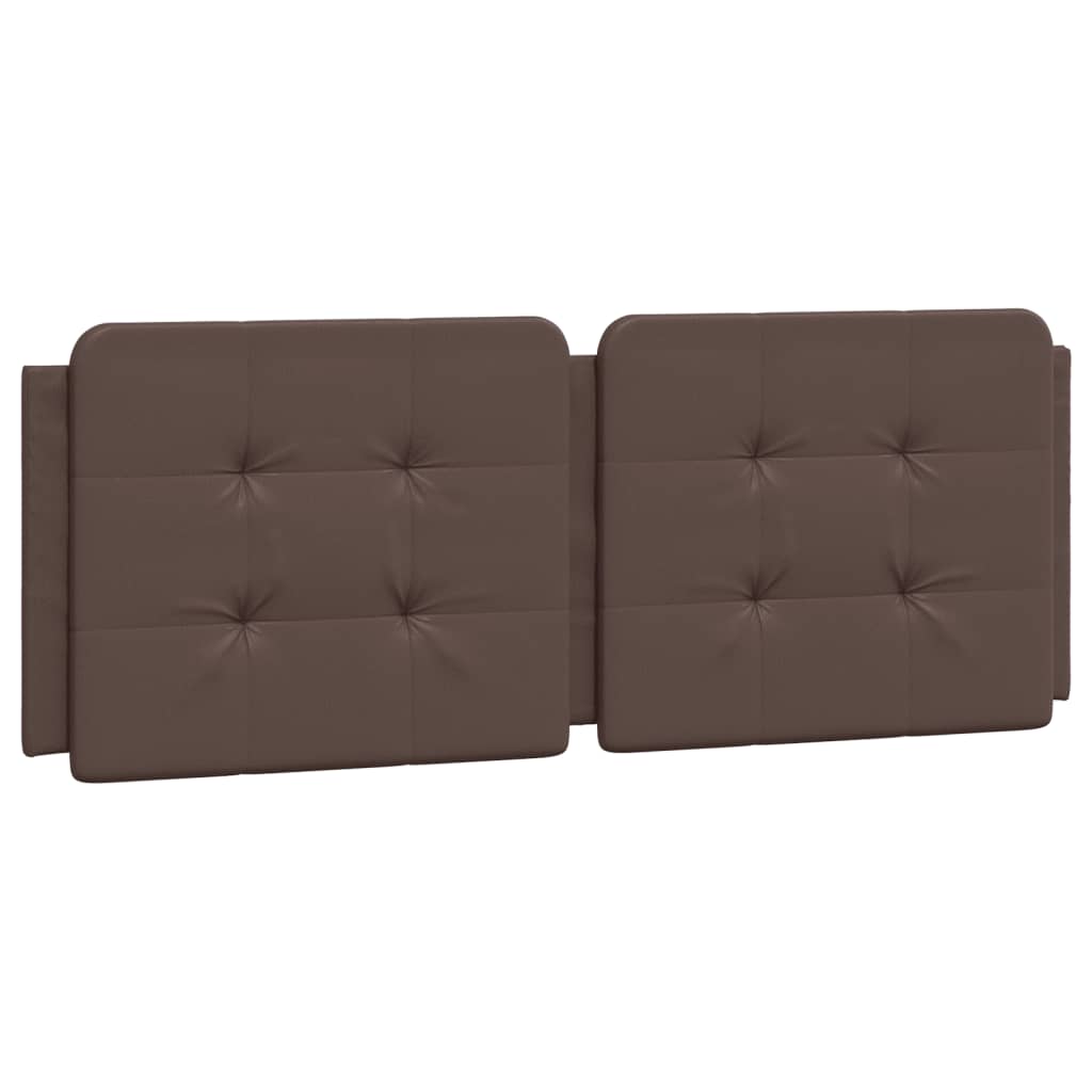 Coussin de tête de lit marron 120 cm similicuir - XIOS