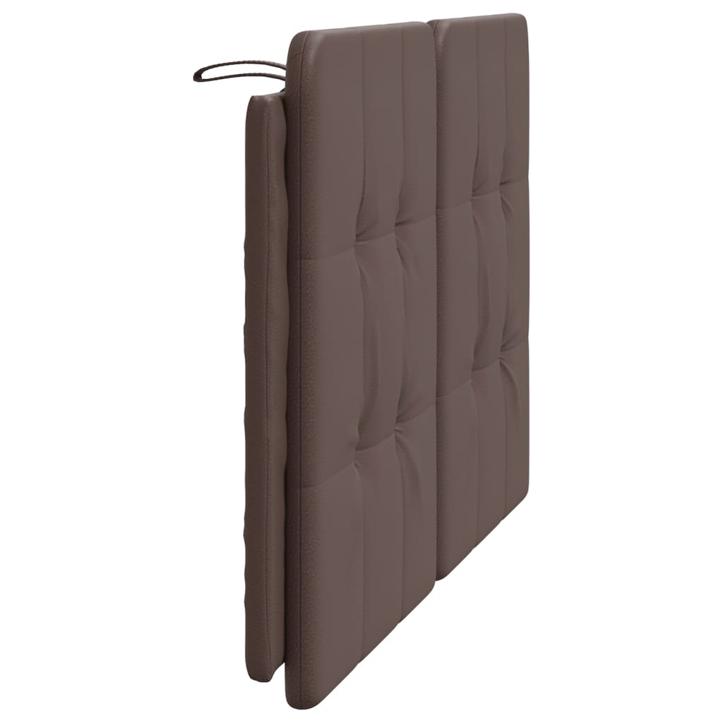 Coussin de tête de lit marron 120 cm similicuir - XIOS