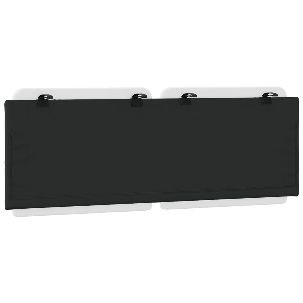 Coussin de tête de lit noir et blanc 120 cm similicuir - XIOS