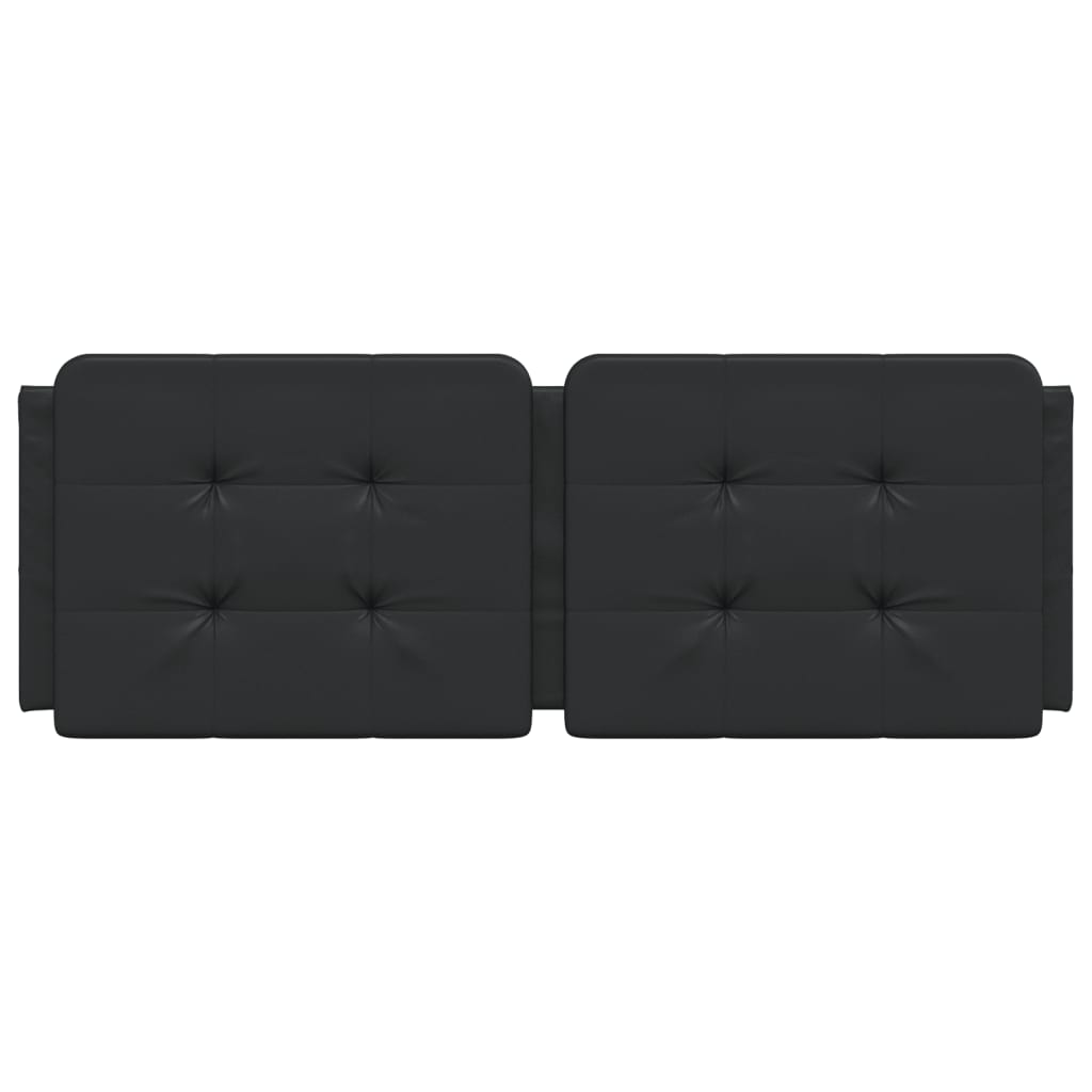 Coussin de tête de lit noir 140 cm similicuir - XIOS